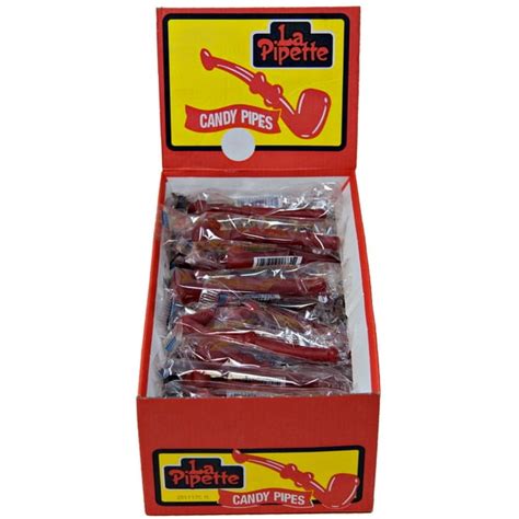 Red Cherry Licorice Candy Pipes Wrapped 60 Ct Box