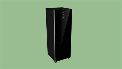 Refrigerador Panasonic Black Glass Inverter 480L 3D Warehouse