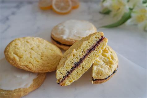 Lemon Cookies With Black Raspberry Jam • Sweet Twomorros Kitchen