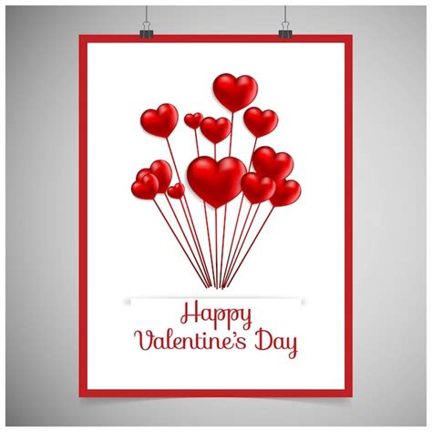 Premium Vector Happy Valentine Day Poster