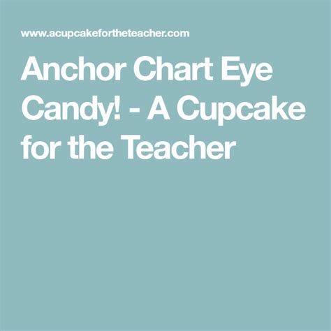 Anchor Chart Eye Candy A Cupcake For The Teacher Anchor Charts