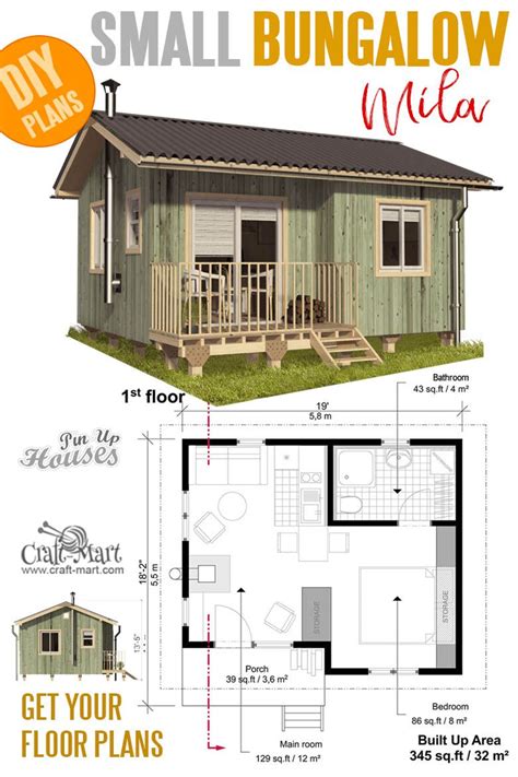 16 Cutest Tiny Home Plans With Cost To Build Small Bungalow Bungalow
