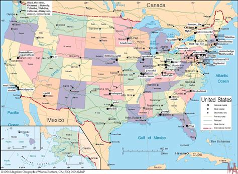 Map Of Usa With Tourist Attractions Kinderzimmer 2018