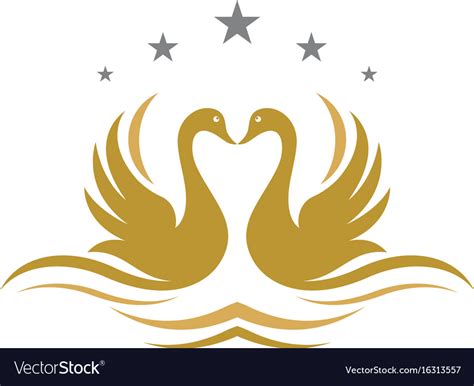 Goose Logo Template Isolated Sign Symbol Vector Image