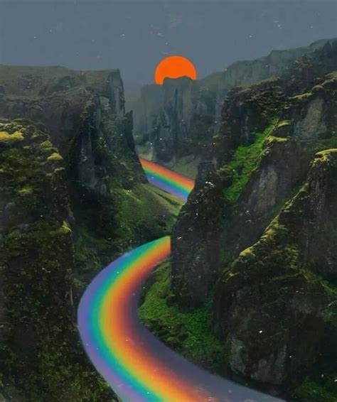 Rainbow Road Futuristic Art Surreal Art Art Inspiration