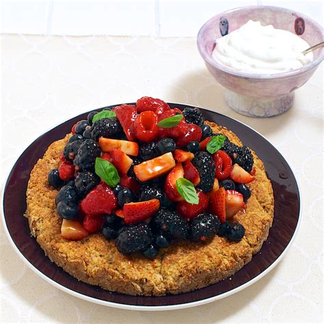 Hazelnut Shortcake With Caramel Berries