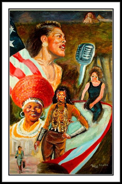 Strong Black Woman Painting By Anthony Renardo Flake