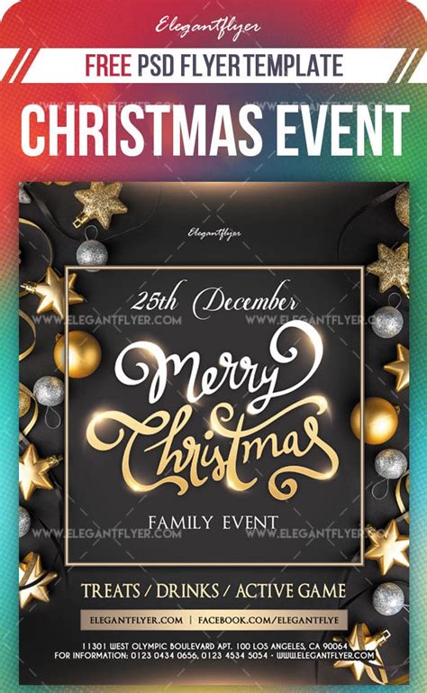 christmas celebration promotional flyer mockup   designhooks