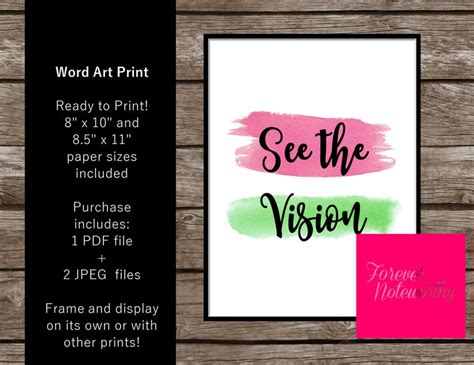 See The Vision Digital Prints Printable Art Instant Etsy Canada