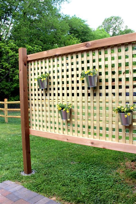 Wood Patio Privacy Screen Diy — Tag And Tibby Design Backyard Privacy