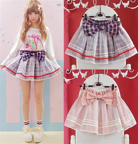 Super Cute Girls Summer Double Layers Big Bow Mini Skirt Guaze Outer