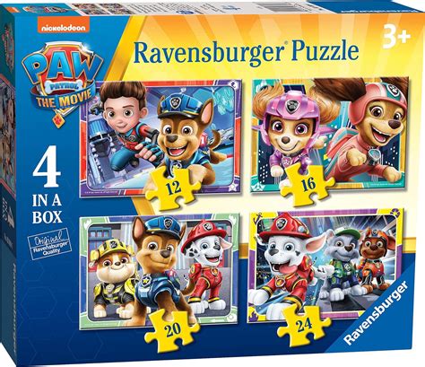 Ravensburger Paw Patrol The Movie 4 In Box 12 16 20 24 Pieces