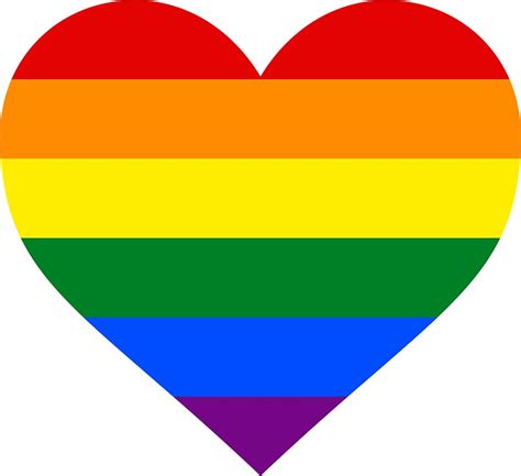 lgbt rainbow flag heart svg file