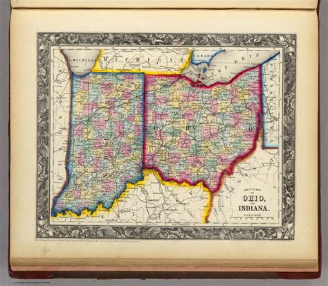 County Map Of Ohio, And Indiana. - David Rumsey Historical Map Collection