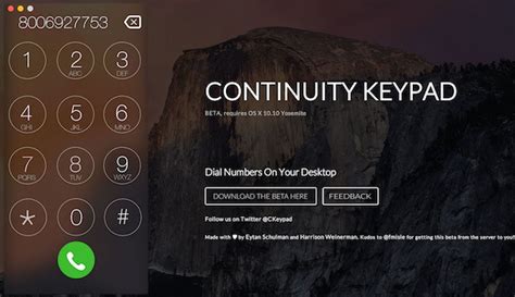 Continuity Keypad Hace Más Sencillo Llamar A Cualquier Número De