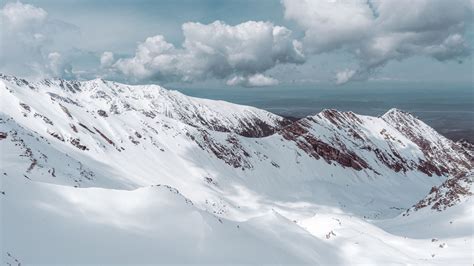 Desktop Wallpaper Winter Landscape Mountains Snow Layer Hd Image