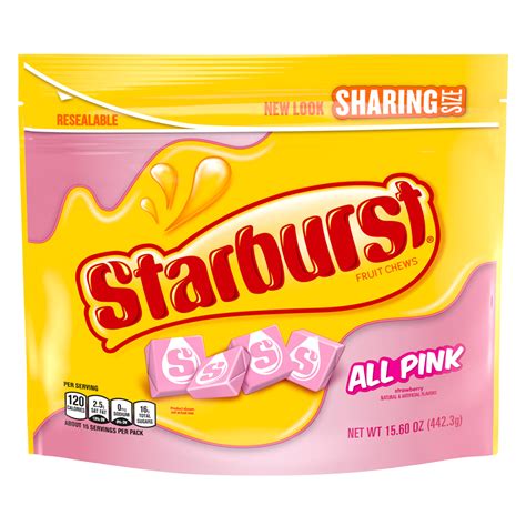Starburst All Pink Chewy Candy Stand Up Pouch 156 Oz Sweet Meijer