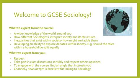 GCSE Sociology Introduction Lesson AQA Teaching Resources