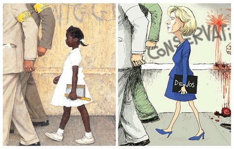 Blog Log Cartoon Comparing Devos To Ruby Bridges Draws Outrage The