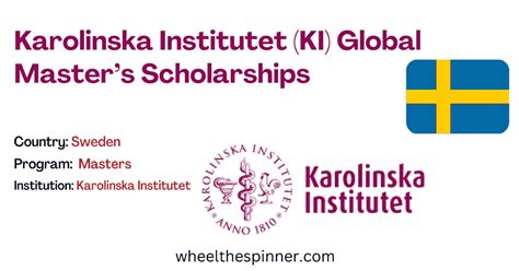 Karolinska Institutet Ki Global Masters Scholarships 2024 25