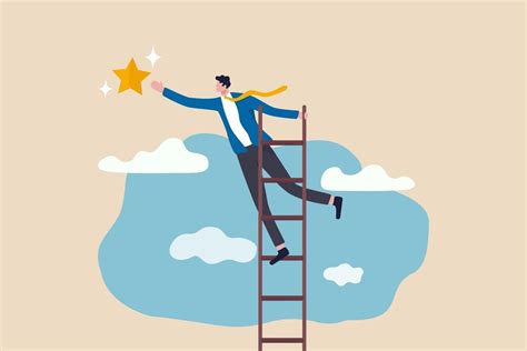 Businessman Climbing Ladder To The The Top For The Success 2120458