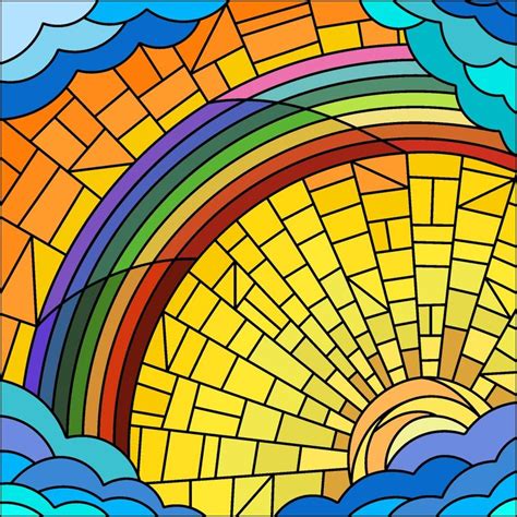 Rainbow Mosaic Rainbow Mosaic Colorful Art Happy Colors