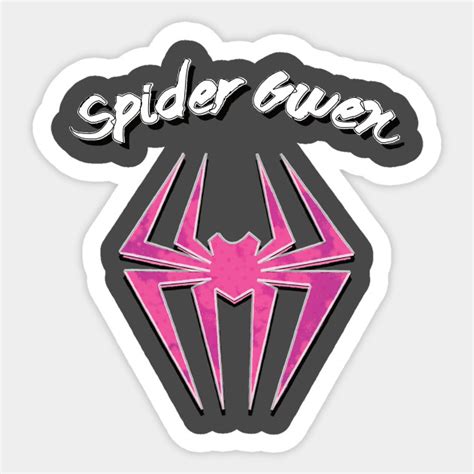 Spider Gwen Logo And Text Spider Man Sticker