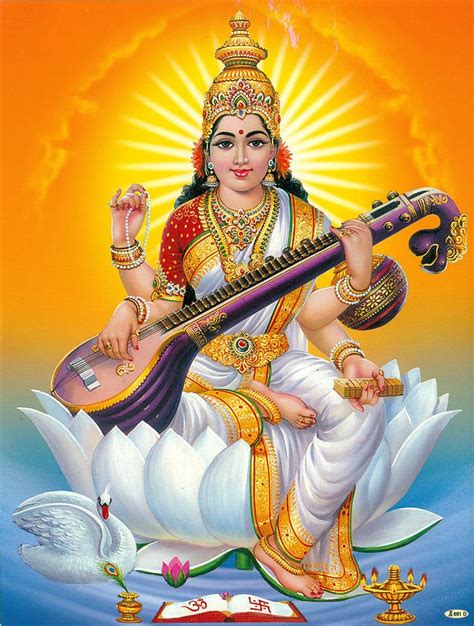 Goddess Saraswati Hindu Posters Reprint On Paper Unframed Lord