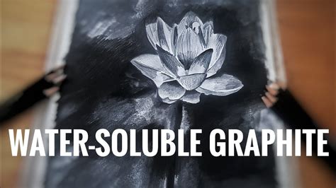 Flower In Water Soluble Graphite Faber Castell Water Soluble Graphite Youtube