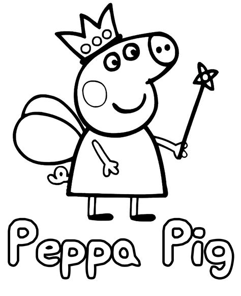Jase is a baby piggy who wears a pink pensie with white dots. Peppa Pig Coloring Bubakids Creative - BubaKids.com