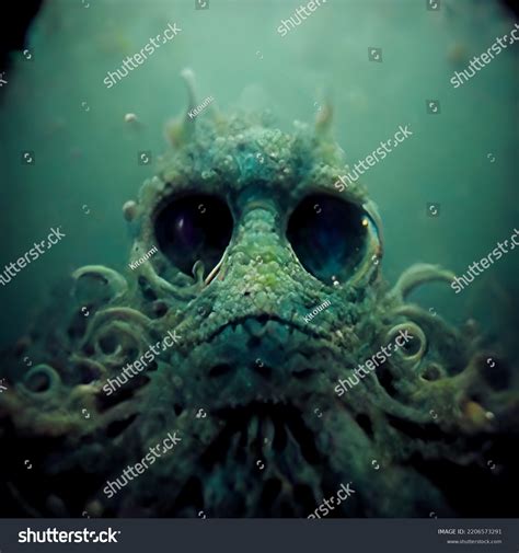 Kraken Scary Giant Squid Octopus Dark Stock Illustration 2206573291