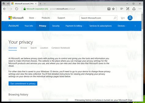 Use Microsoft Privacy Dashboard To Manage Privacy In Windows 10