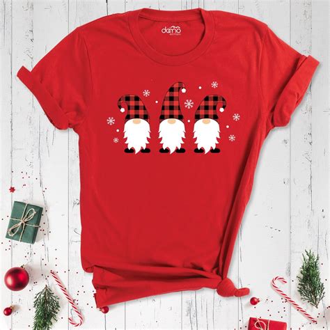 Christmas Gnome T Shirt Cute Gnomes T Shirt Gnome For The Etsy