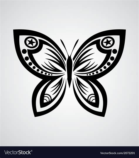 Butterfly Tribal Royalty Free Vector Image VectorStock