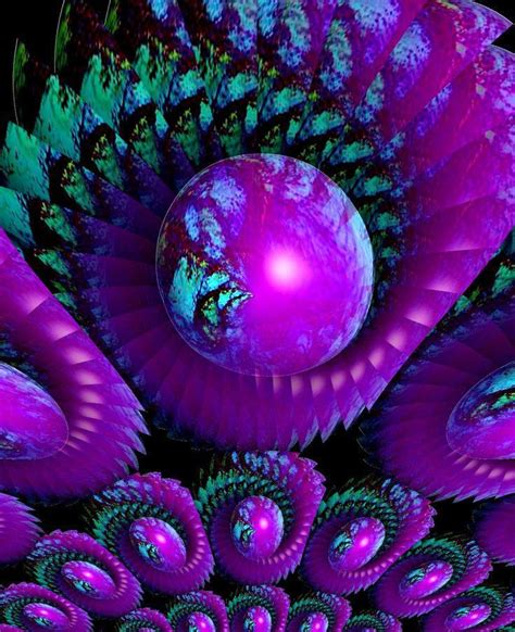 Purple Energy Art Fractal Art Purple Decor
