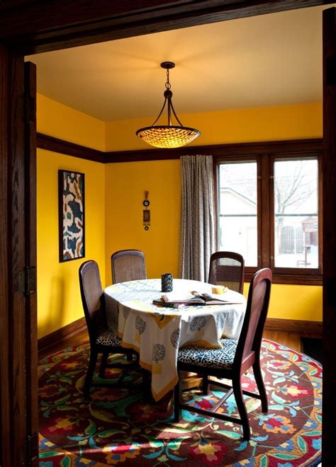 dark wood trim  bright yellow walls decor ideas pinterest