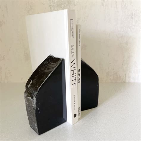 Bookshelf Decor Obsidian Bookend Pair Rare Earth Mercantile