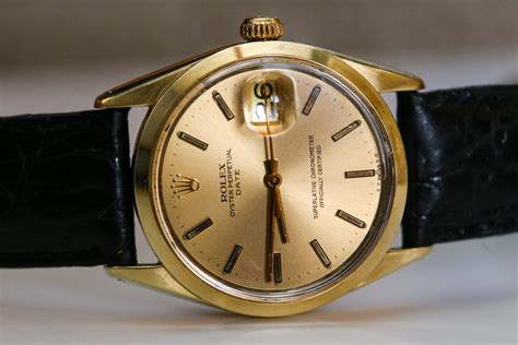 Wts Rolex Oyster Perpetual Date K Gold Capped Mm Mens Automatic