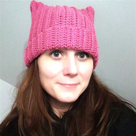 pink pussyhat pussy hat project kitty hat womens march etsy