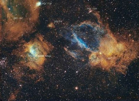 The Bubble Nebula Ngc 7635 Sh 2 161 Sh 2 157 And