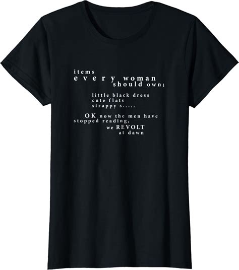 Womens Funny Feminist T Shirt We Revolt At Dawn Love Feminism Clothing