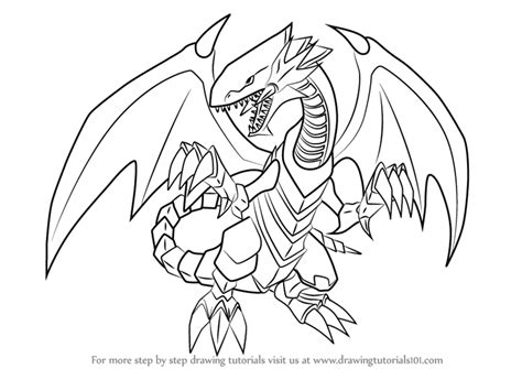 Learn How To Draw Blue Eyes White Dragon From Yu Gi Oh Official Card