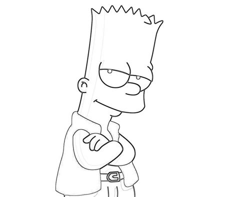 Supreme Bart Simpson Coloring Pages Free Printable Templates