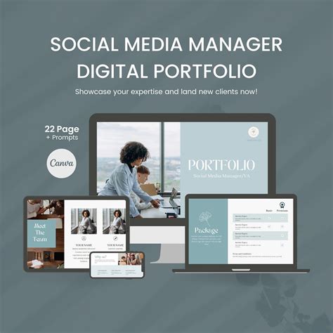 Social Media Manager Portfolio Presentation Template Etsy In 2022
