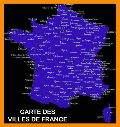 Carte De La France Avec Villes Et Departements Info ≡ Voyage Carte