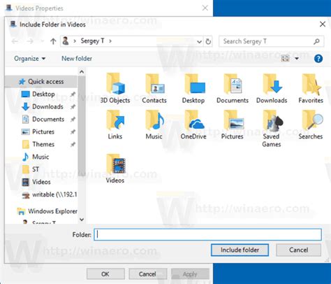 Include A Folder To A Library In Windows 10