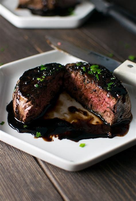 Pan Seared Filet Mignon With Red Wine And Balsamic Sauce Kitchen Swagger