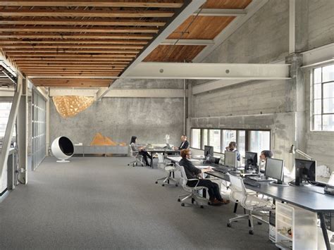 Industrial Corporate Office Interiors Concrete And Raw Wood