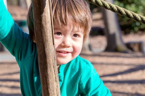 Toddler Boy Playing At A Playground Stock Image Image Of Little