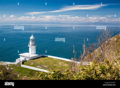 Cape Chikyu And The Chikyumisaki Lighthouse Near Muroran Hokkaido